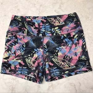 Fleo Women's Athletic Shorts - Tropical Print